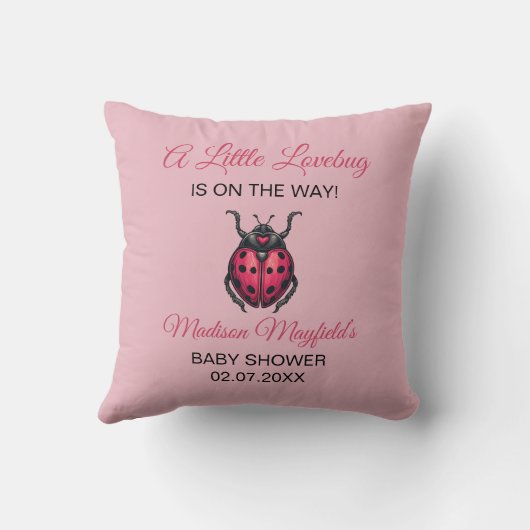 A Little Love Bug Is On The Way Ladybug クッション (裏面)