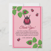 A Little Love Bug Is On The Way Ladybug サンキューカード (正面)