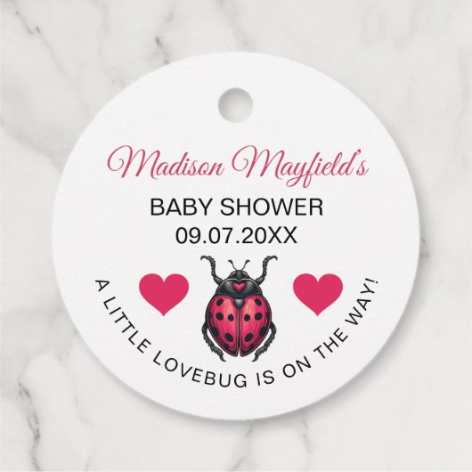 A Little Love Bug Is On The Way Ladybug フェイバータグ (裏面)