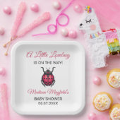 A Little Love Bug Is On The Way Ladybug ペーパープレート (パーティー)