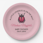 A Little Love Bug Is On The Way Ladybug ペーパープレート (正面)