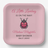 A Little Love Bug Is On The Way Ladybug ペーパープレート (正面)