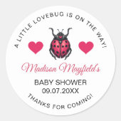 A Little Love Bug Is On The Way Ladybug ラウンドシール (正面)
