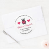 A Little Love Bug Is On The Way Ladybug ラウンドシール (封筒)