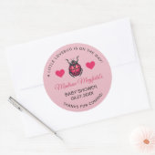 A Little Love Bug Is On The Way Ladybug ラウンドシール (封筒)