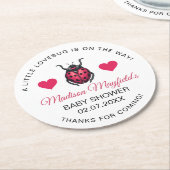 A Little Love Bug Is On The Way Ladybug ラウンドペーパーコースター (アングル)