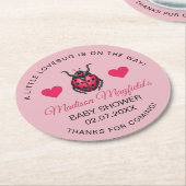 A Little Love Bug Is On The Way Ladybug ラウンドペーパーコースター (アングル)