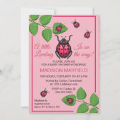 A Little Love Bug Is On The Way Ladybug 招待状 (正面)
