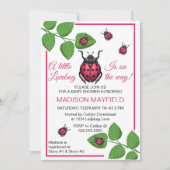A Little Love Bug Is On The Way Ladybug 招待状 (正面)