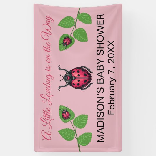 A Little Love Bug Is On The Way Ladybug 横断幕 (縦)