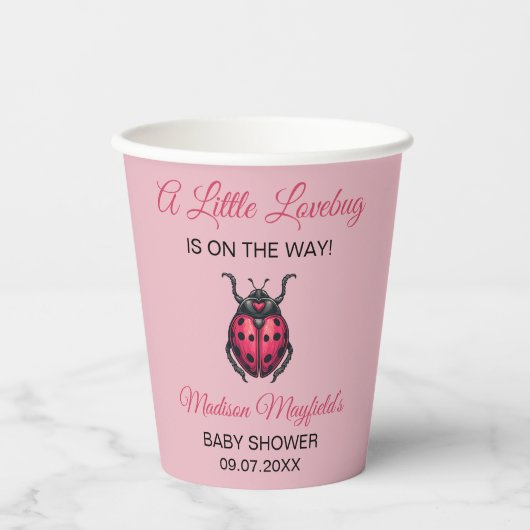 A Little Love Bug Is On The Way Ladybug 紙コップ (正面)