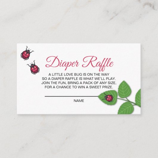 A Little Love Bug Ladybug Diaper Raffle エンクロージャーカード (正面)