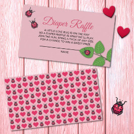 A Little Love Bug Ladybug Diaper Raffle エンクロージャーカード