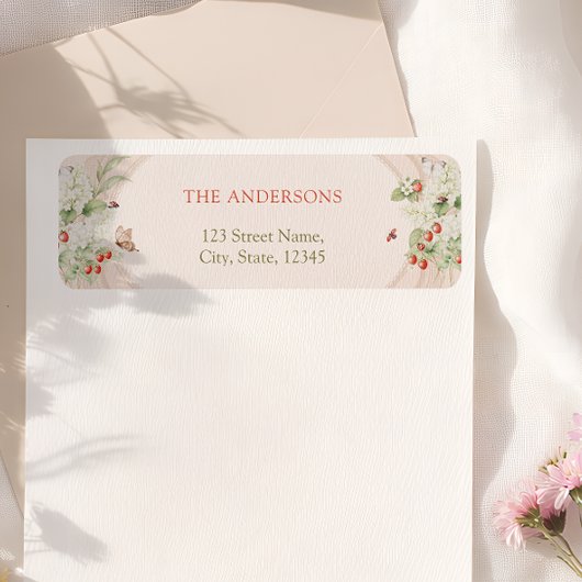 A Little Love Bug Return Address Label ラベル