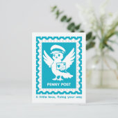 A Little Love Flying Your Way Penny Post ポストカード (スタンド正面)