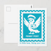 A Little Love Flying Your Way Penny Post ポストカード (正面/裏面)