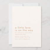 A Little Love is on the way Baby Shower 招待状 (正面)