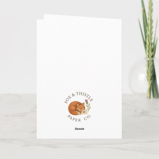 A Little Love Letter – Fox Mail Valentine カード (裏面)
