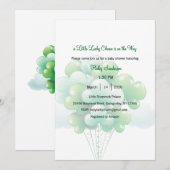 A Little Lucky Charm is on the Way Invitation 招待状 (正面/裏面)