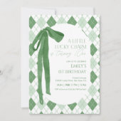 A Little Lucky Charm Is Turning One Invitation 招待状 (正面)