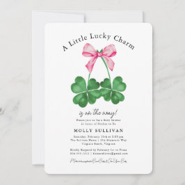 A Little Lucky Charm Shamrock Coquette Bow 招待状