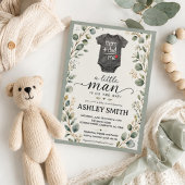 A Little Man Is on the Way Baby Shower 招待状