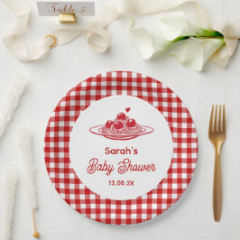 A Little Meatball Baby Shower ペーパープレート