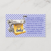 A Little Meatball Books For Baby Blue Baby Shower エンクロージャーカード (正面)