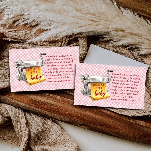 A Little Meatball Books For Baby Pink Baby Shower エンクロージャーカード