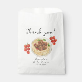 A little Meatball is on the way Baby Shower フェイバーバッグ