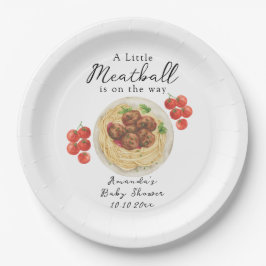 A little Meatball is on the way Baby Shower ペーパープレート