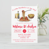 A Little Meatball is on the Way!  Baby Shower 招待状 (スタンド正面)