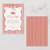 A Little Meatball is on the Way Doodle Baby Shower エンクロージャーカード (正面/裏面)