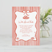 A Little Meatball is on the Way Doodle Baby Shower サンキューカード (スタンド正面)