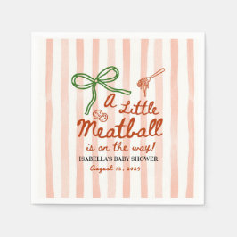 A little meatball is on the way Green Bow スタンダードカクテルナプキン