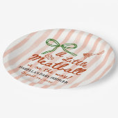 A little meatball is on the way Green Bow ペーパープレート (アングル)