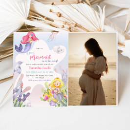 A Little Mermaid Baby Shower Mermaidのパーティー写真 招待状