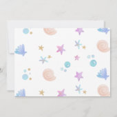 A Little Mermaid Girl Baby Showerのパーティー写真 招待状 (裏面)