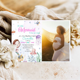 A Little Mermaid Girl Baby Showerのパーティー写真 招待状