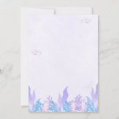 a Little Mermaid is on her way Girl Baby Shower 招待状 (裏面)