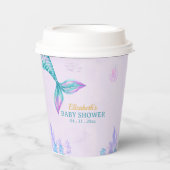 a Little Mermaid is on her way Girl Baby Shower 紙コップ (正面)