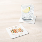 A Little Miracle Rainbow Baby Shower  スクエアペーパーコースター (インサイチュ)