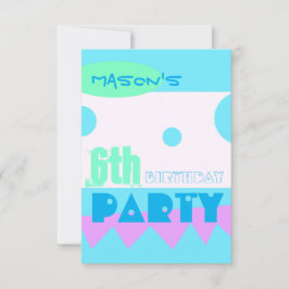 A Little Monster 6th Birthday Partyへの招待 招待状