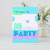 A Little Monster 6th Birthday Partyへの招待 招待状 (スタンド正面)