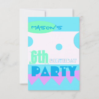 A Little Monster 6th Birthday Partyへの招待 招待状