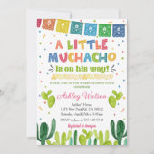 A Little Muchacho Fiesta Baby Shower Invitation 招待状 (正面)