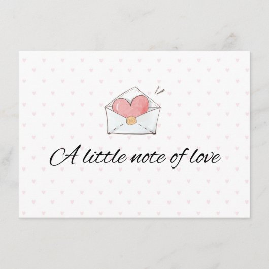 A Little Note of Love Envelope Card エンクロージャーカード (正面)
