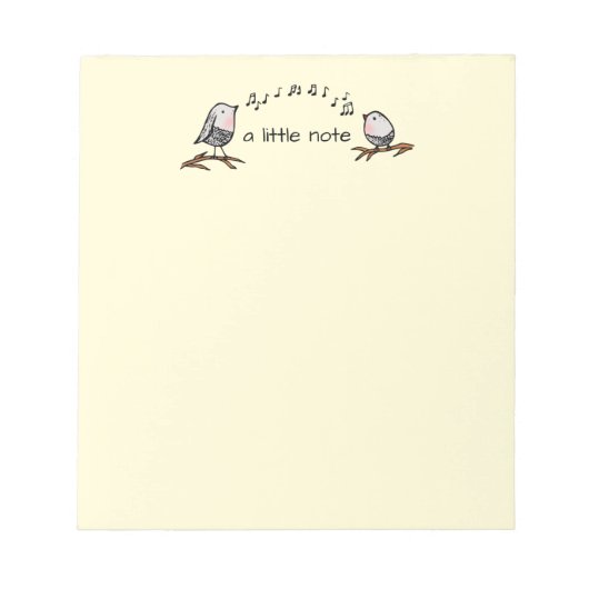 A Little Note Songbird Notepad ノートパッド (正面)