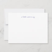 A Little Note to Say Navy Blue Script Stationery ノートカード (正面)