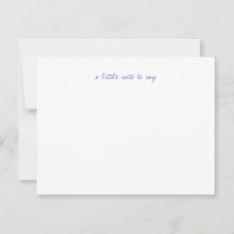A Little Note to Say Navy Blue Script Stationery